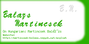 balazs martincsek business card